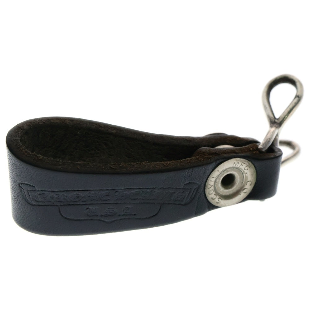 CHROME HEARTS(クロムハーツ) BELT LOOP フローラルボールボタンレザーベルトループ シルバー/ブラック