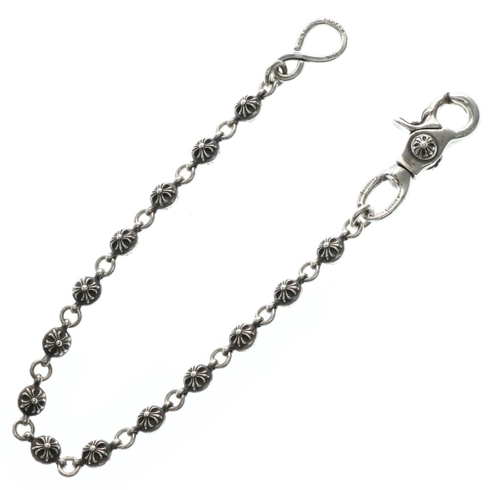 CHROME HEARTS(クロムハーツ) 2BALL SHORT-S/1クリップショート#2クロスボール ウォレットチェーン シルバー BCA063