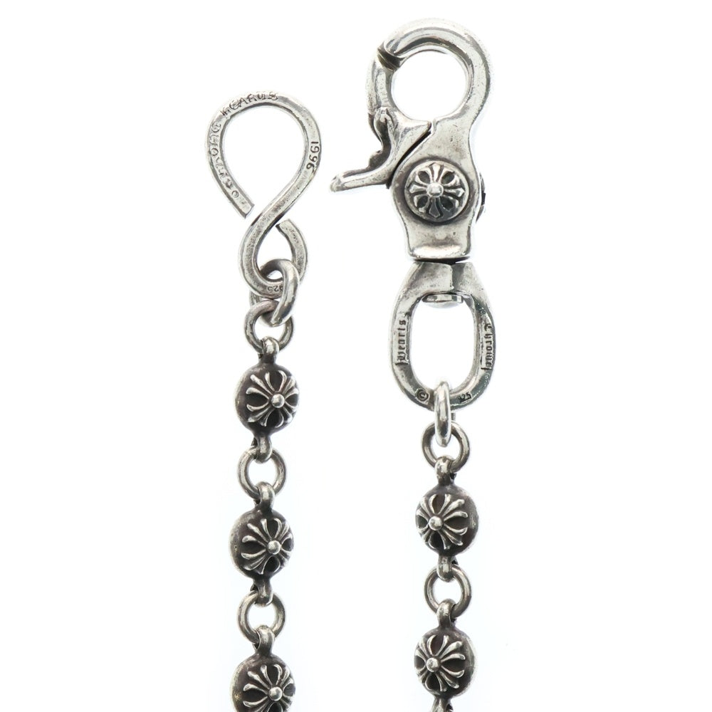 CHROME HEARTS(クロムハーツ) 2BALL SHORT-S/1クリップショート#2クロスボール ウォレットチェーン シルバー BCA063
