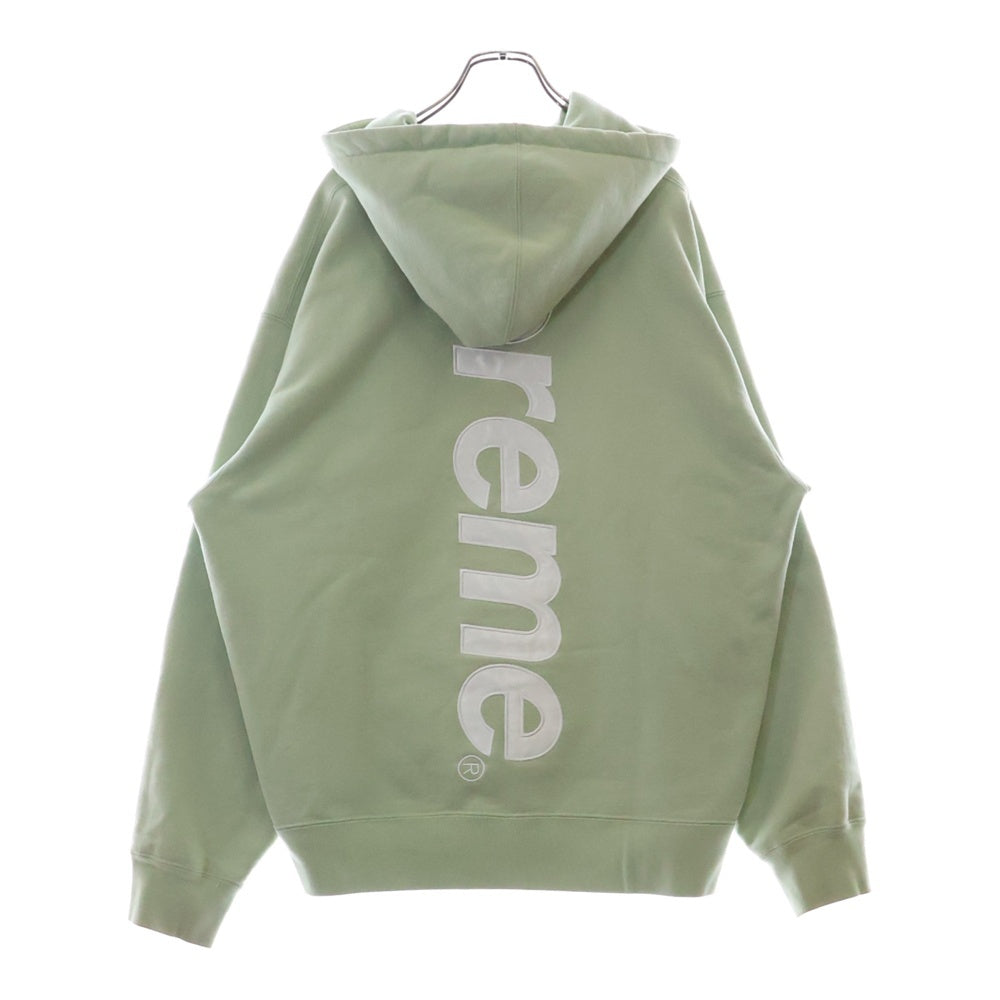 SUPREME(シュプリーム) 22AW Satin Applique Hooded Sweatshirt Mint サテンアップリケ バックロゴプルオーバーパーカー ミントグリーン