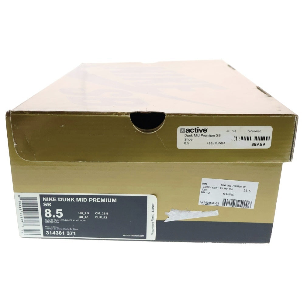 NIKE SB(ナイキエスビー) 【観賞用2008年製】 DUNK MID PREMIUM SB ASBURY PARK 314381-371 ダンク アズベリーパーク ミッドカットスニーカー US8.5/26.5cm マルチ