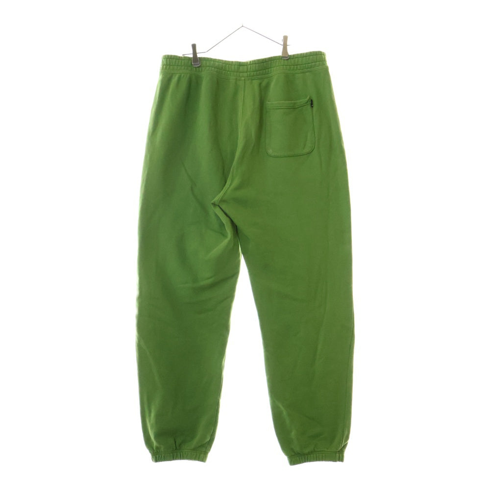 STUSSY(ステューシー) 21SS スウェットパンツ フロントロゴ刺繍入りパンツ グリーン