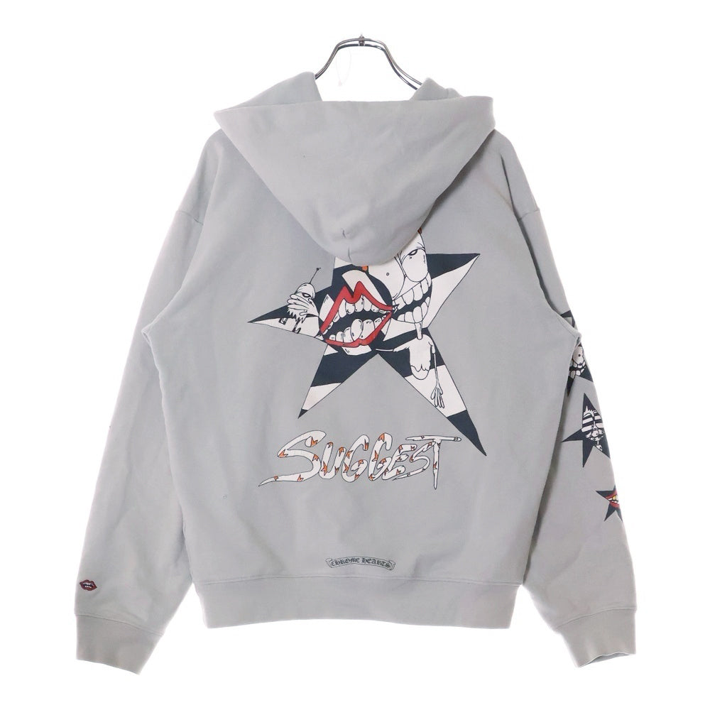 CHROME HEARTS(クロムハーツ) ×MATTY BOY PPO SUGGEST SPACE GRY HD PLVR マッティボーイ プリント スウェットプルオーバーパーカー グレー