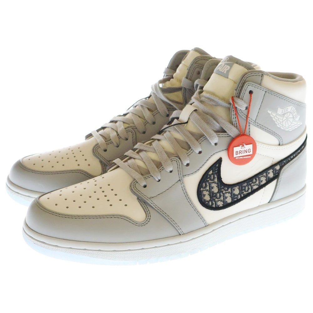 NIKE(ナイキ) ×DIOR AIR JORDAN 1 HIGH OG CN8607-002 ディオール エアジョーダン1 ハイカットスニーカー ホワイト/グレー US10.5/28.5cm