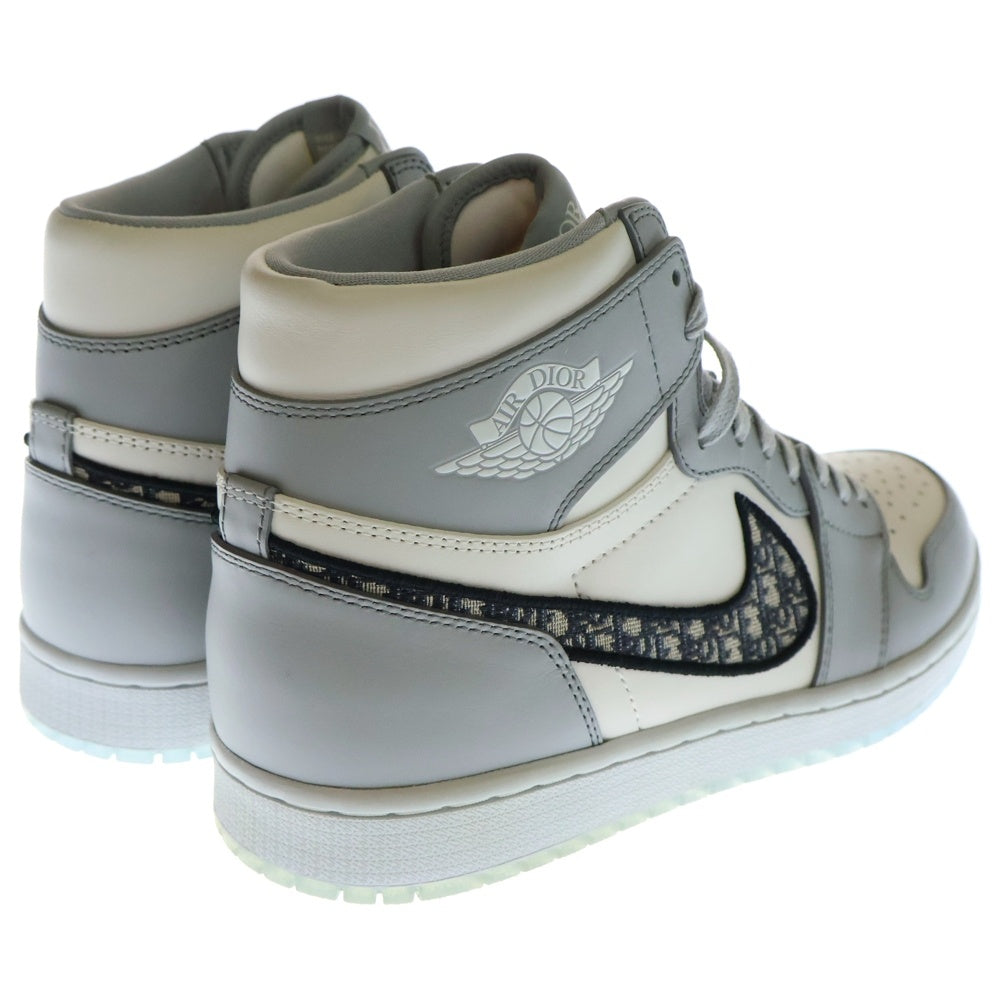 NIKE(ナイキ) ×DIOR AIR JORDAN 1 HIGH OG CN8607-002 ディオール エアジョーダン1 ハイカットスニーカー ホワイト/グレー US10.5/28.5cm