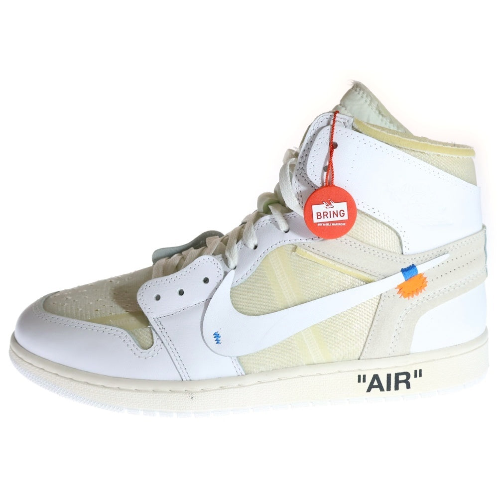 NIKE(ナイキ) ×OFF-WHITE AIR JORDAN 1 RETRO HIGH NRG AQ0818-100 ×オフホワイト EU限定 エアジョーダン1 ハイカットスニーカー AQ0818-100 US12.5/30.5cm ホワイト