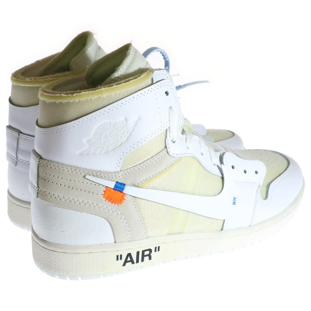 NIKE(ナイキ) ×OFF-WHITE AIR JORDAN 1 RETRO HIGH NRG AQ0818-100 ×オフホワイト EU限定 エアジョーダン1 ハイカットスニーカー AQ0818-100 US12.5/30.5cm ホワイト
