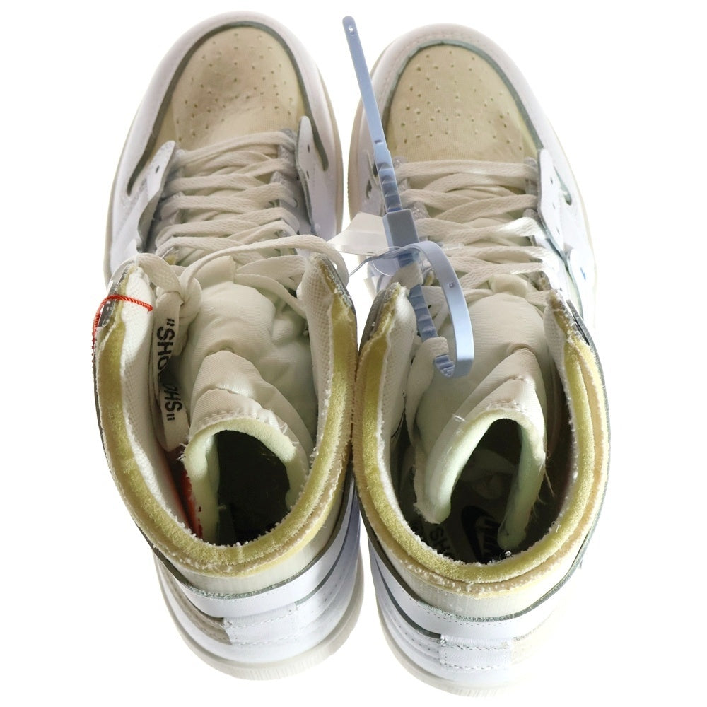 NIKE(ナイキ) ×OFF-WHITE AIR JORDAN 1 RETRO HIGH NRG AQ0818-100 ×オフホワイト EU限定 エアジョーダン1 ハイカットスニーカー AQ0818-100 US12.5/30.5cm ホワイト