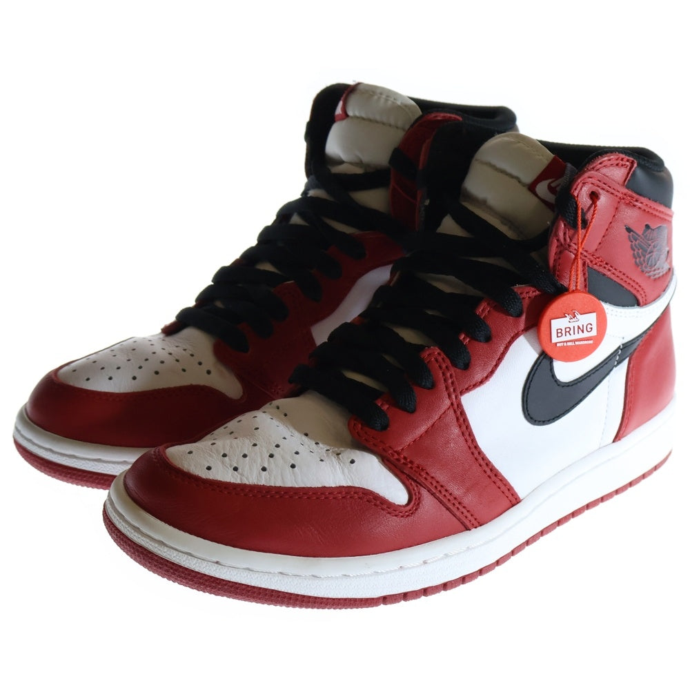 NIKE(ナイキ) 2015年製 AIR JORDAN 1 RETRO HIGH OG CHICAGO 555088-101 エアジョーダン1 シカゴ ハイカットスニーカー US9/27.0cm レッド/ホワイト