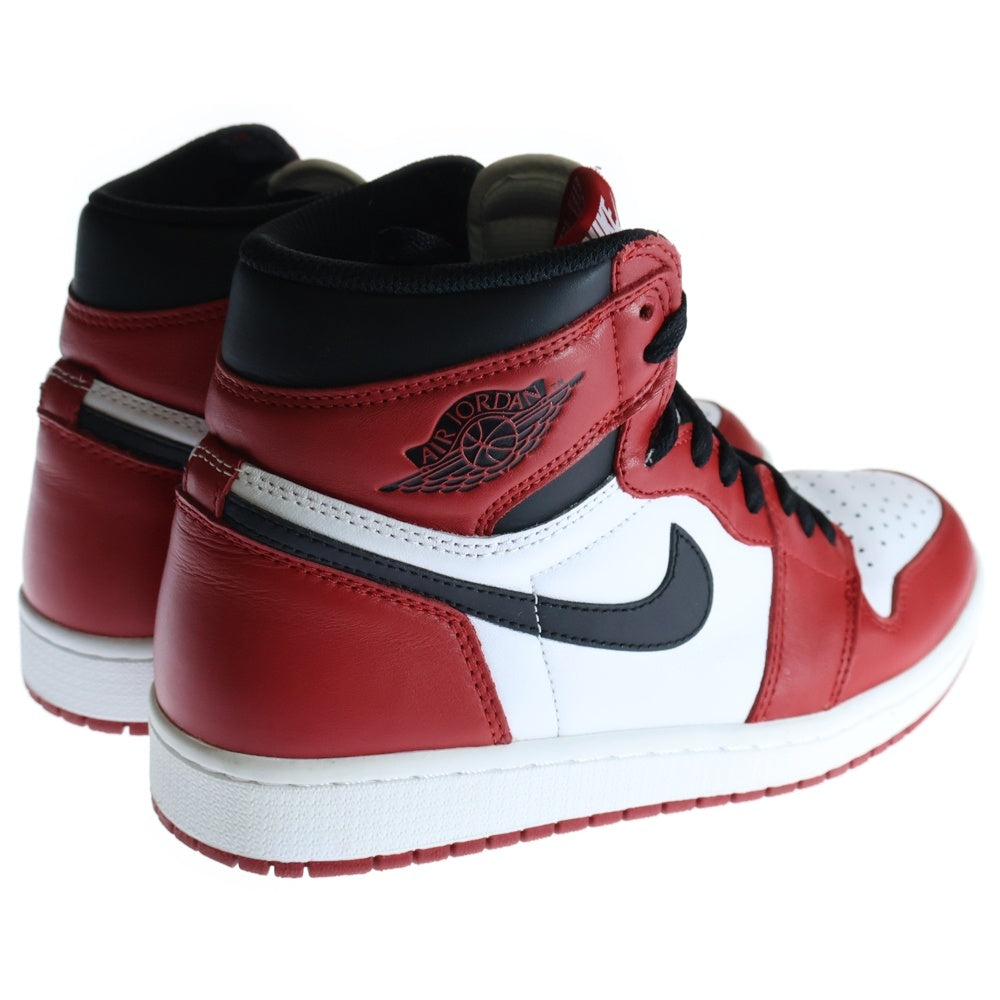 NIKE(ナイキ) 2015年製 AIR JORDAN 1 RETRO HIGH OG CHICAGO 555088-101 エアジョーダン1 シカゴ ハイカットスニーカー US9/27.0cm レッド/ホワイト