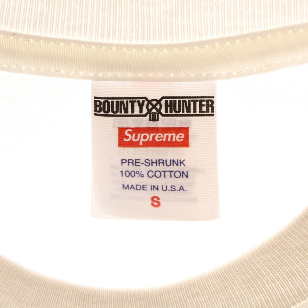 SUPREME(シュプリーム) 23AW Bounty Hunter Skulls Tee バウンティハンター スカルプリント コットン クルーネック半袖Tシャツカットソー ホワイト