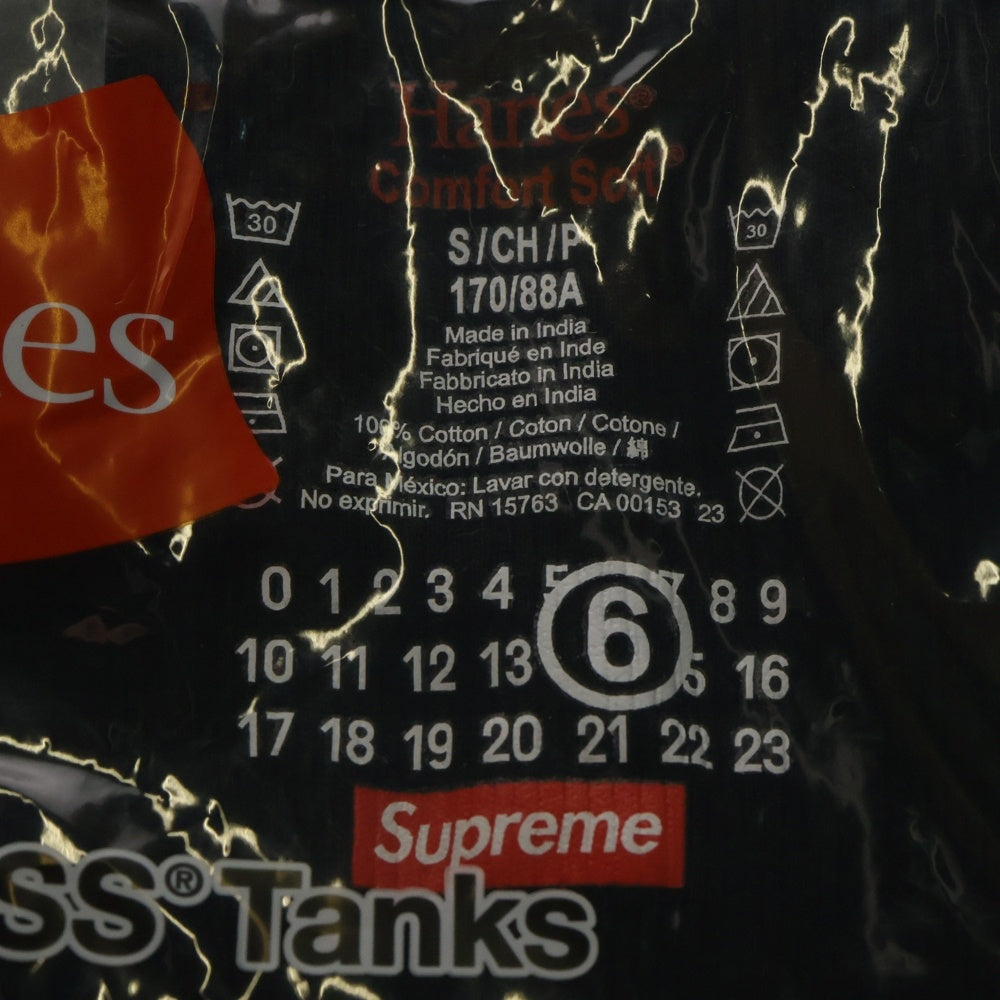 SUPREME(シュプリーム) 24SS xMM6 Maison Margiela Tank Top メゾンマルジェラ コットン タンクトップ ブラック