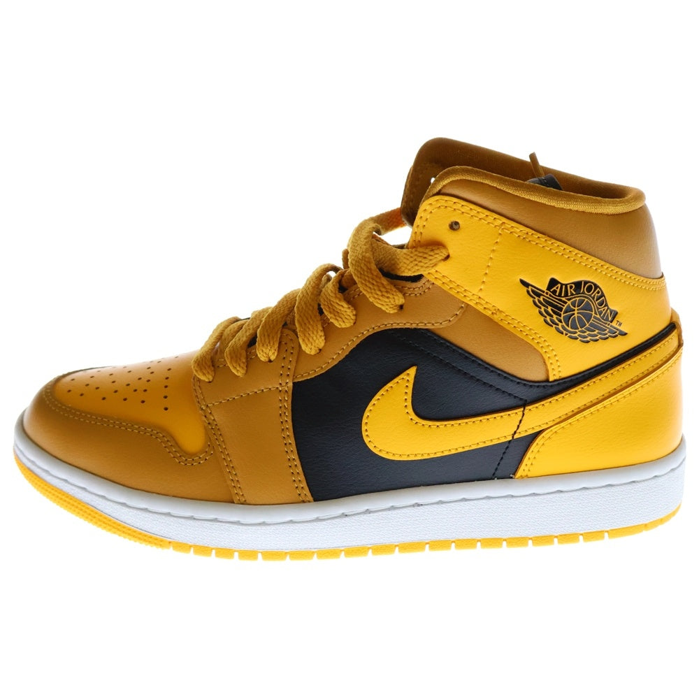 NIKE(ナイキ) WMENS AIR JORDAN 1 MID University Gold BQ6472-700 エアジョーダン1 ユニバーシティゴールド ミッドカットスニーカー US8.5/25.5cm イエロー