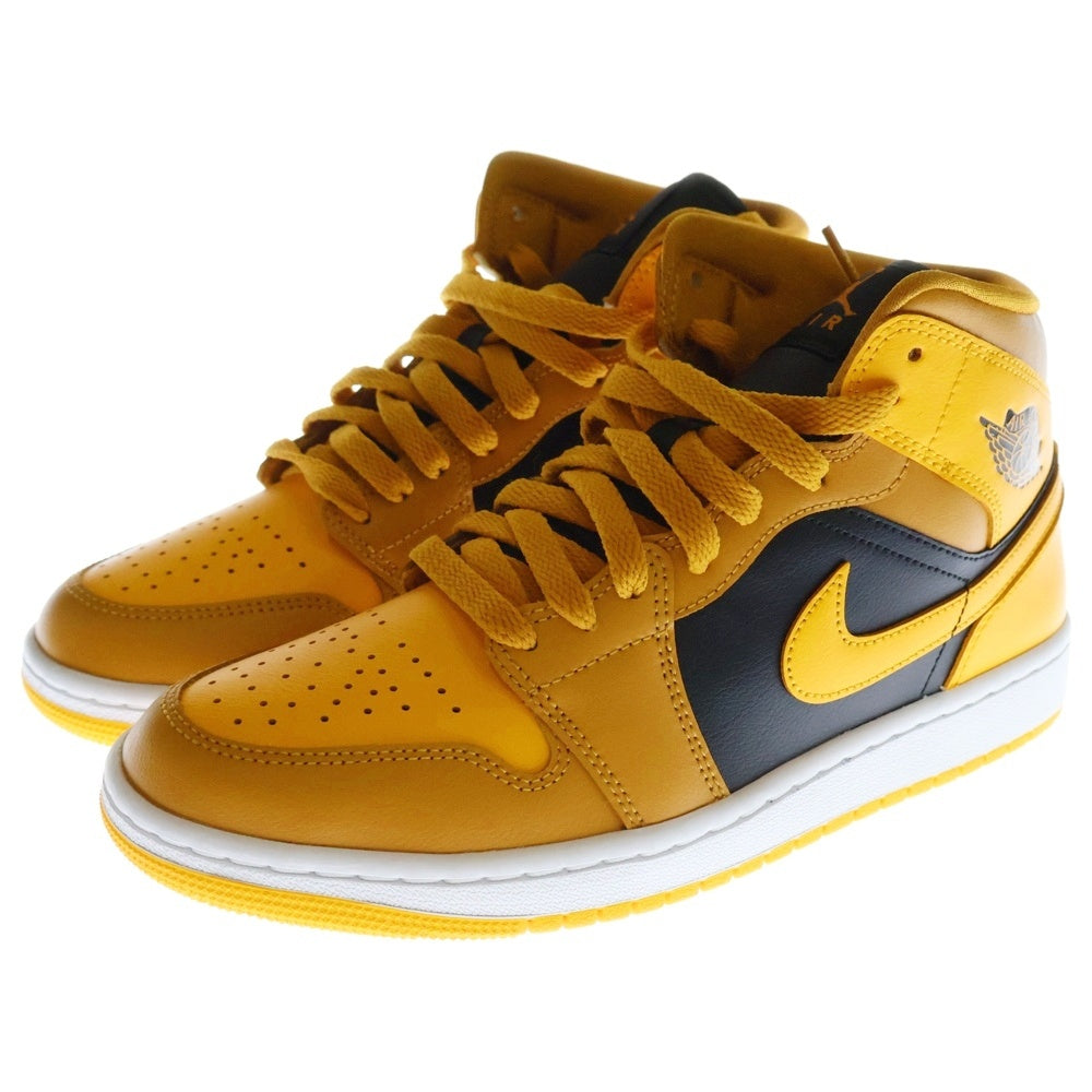 NIKE(ナイキ) WMENS AIR JORDAN 1 MID University Gold BQ6472-700 エアジョーダン1 ユニバーシティゴールド ミッドカットスニーカー US8.5/25.5cm イエロー