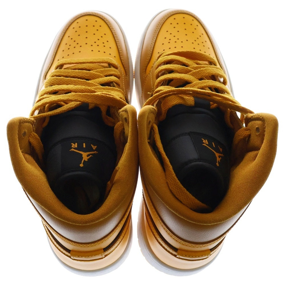 NIKE(ナイキ) WMENS AIR JORDAN 1 MID University Gold BQ6472-700 エアジョーダン1 ユニバーシティゴールド ミッドカットスニーカー US8.5/25.5cm イエロー