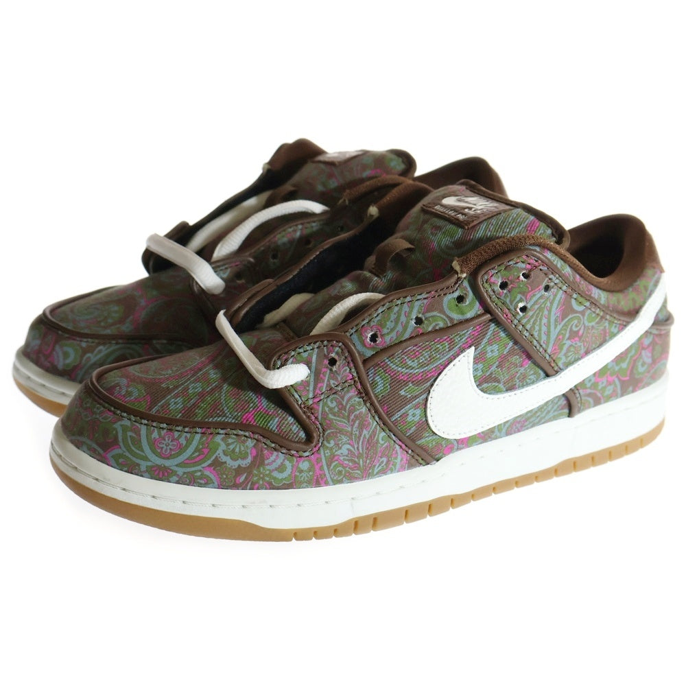 NIKE SB(ナイキエスビー) DUNK LOW PRM BROWN PAISLEY DH7534-200 ダンク ペイズリー ローカットスニーカー US9/27.0cm ブラウン