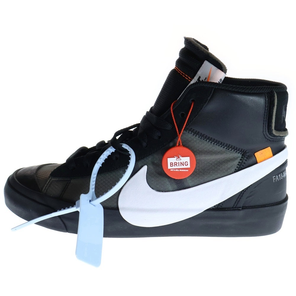 NIKE(ナイキ) ×OFF-WHITE BLAZER STUDIO MID GRIM REAPER AA3832-001 ブレーザースタジオ ミッドグリムリーパー ミッドカットスニーカー US8.5/26.5cm ブラック