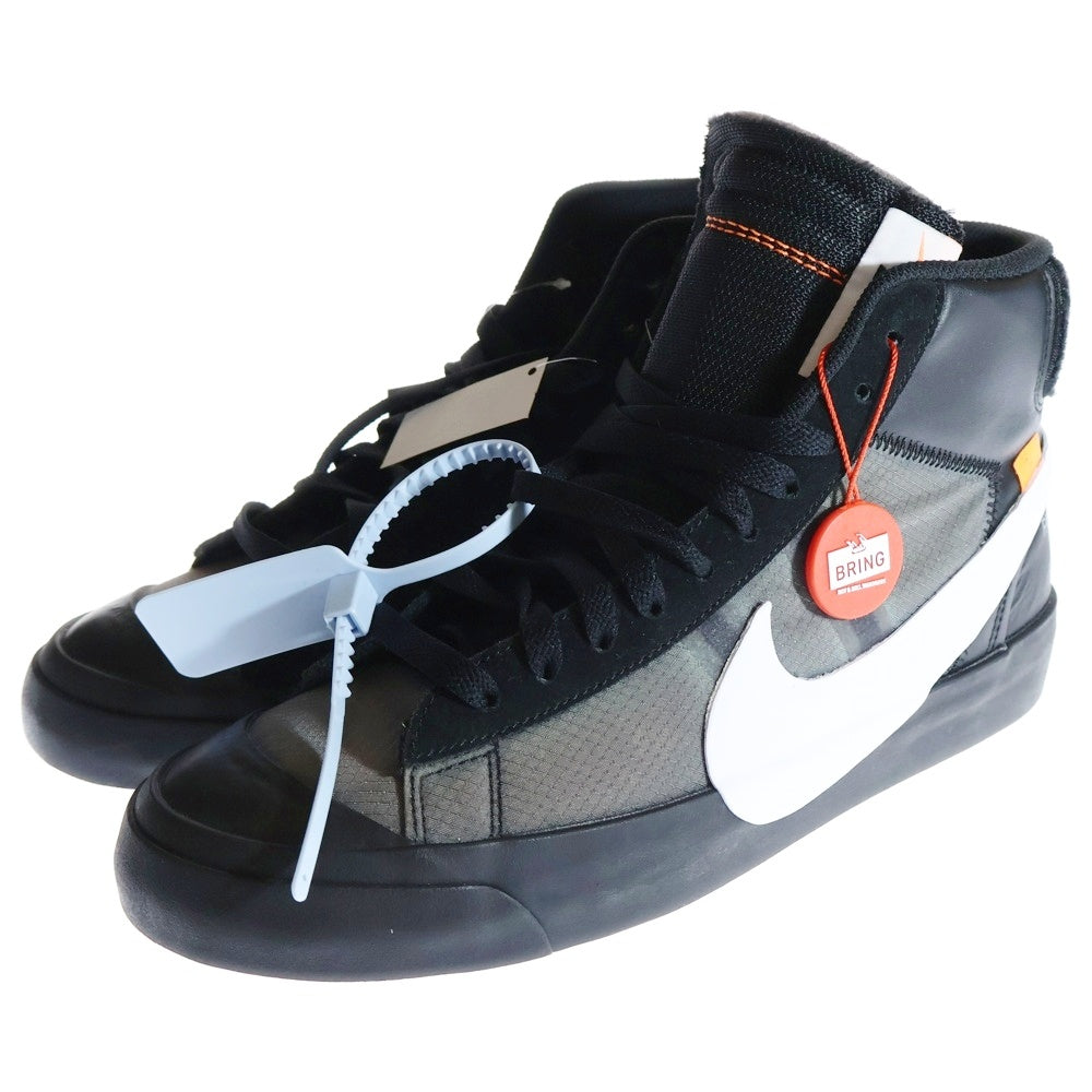 NIKE(ナイキ) ×OFF-WHITE BLAZER STUDIO MID GRIM REAPER AA3832-001 ブレーザースタジオ ミッドグリムリーパー ミッドカットスニーカー US8.5/26.5cm ブラック