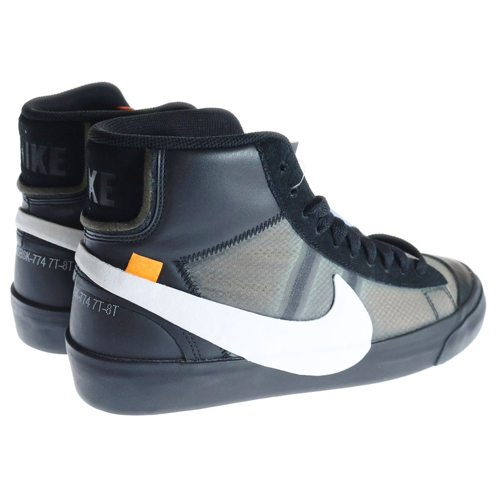 NIKE(ナイキ) ×OFF-WHITE BLAZER STUDIO MID GRIM REAPER AA3832-001 ブレーザースタジオ ミッドグリムリーパー ミッドカットスニーカー US8.5/26.5cm ブラック