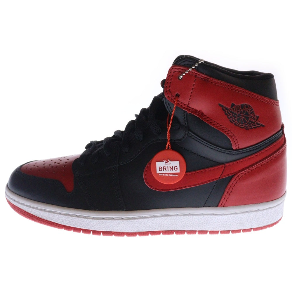 NIKE(ナイキ) 【観賞用 2001年製】 AIR JORDAN 1 RETRO HIGH BRED 136066-061 エアジョーダン1 ブレッド ハイカットスニーカー ブラック/レッド US9/27cm
