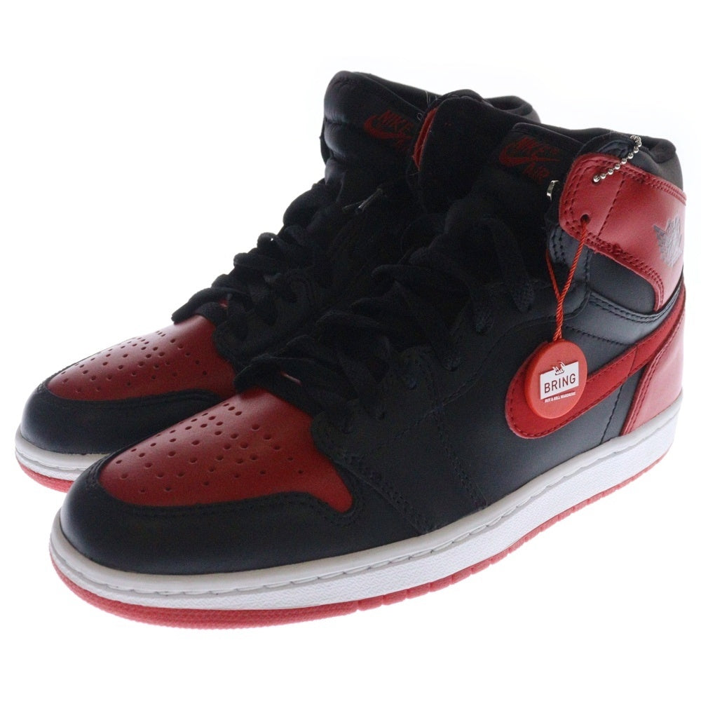 NIKE(ナイキ) 【観賞用 2001年製】 AIR JORDAN 1 RETRO HIGH BRED 136066-061 エアジョーダン1 ブレッド ハイカットスニーカー ブラック/レッド US9/27cm