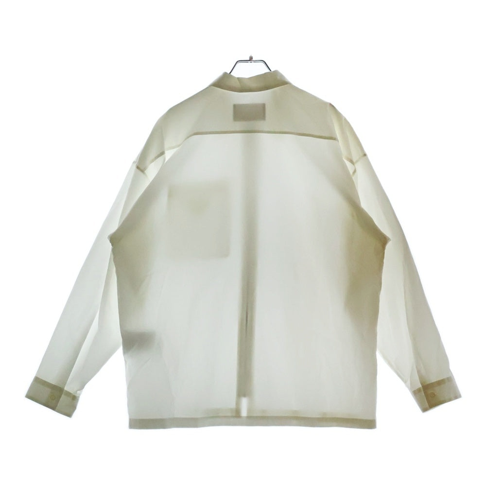 PRADA(プラダ) フロントロゴパッチ付きシャツ ジップアップシャツ SC540 S211 1XV2 ホワイト