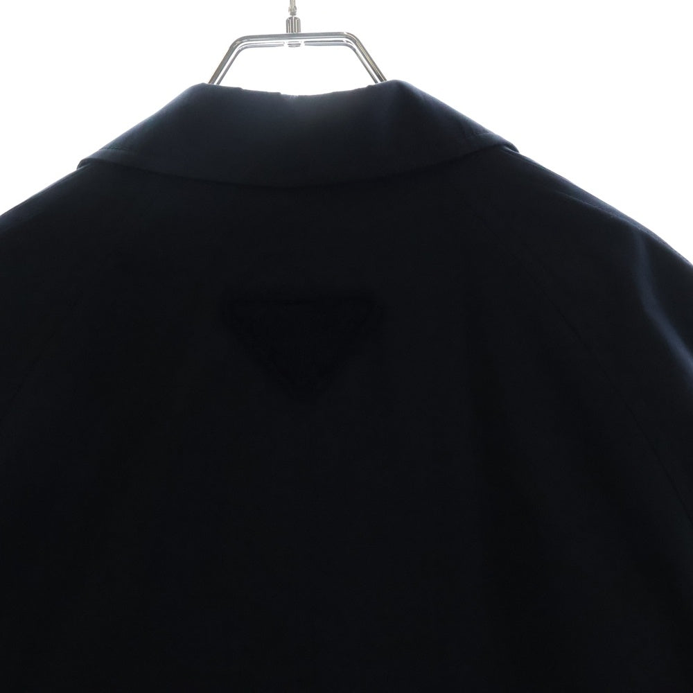 PRADA(プラダ) FROM THE RUNWAY ベルト付きコットンブレンドオーバーコート ロングコート SGC214 12NS F0008 ネイビー