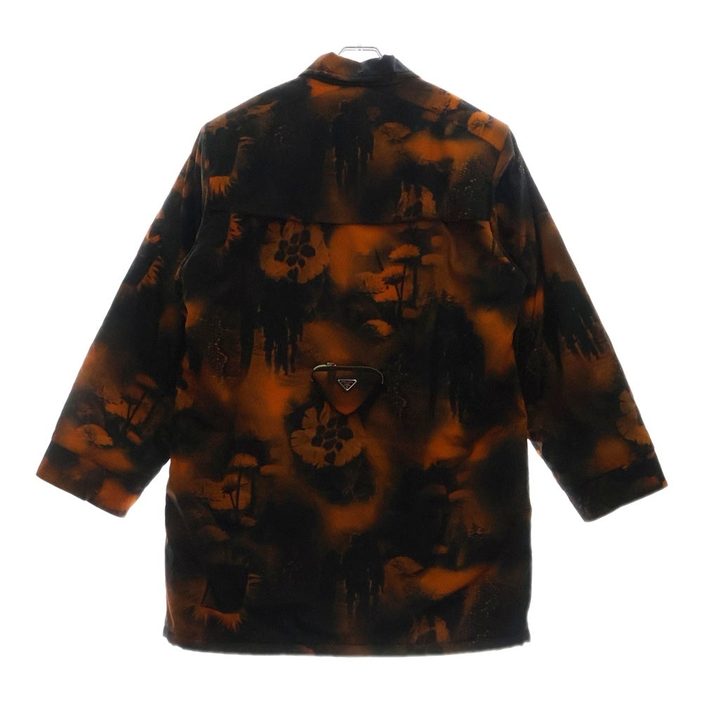 PRADA(プラダ) 22AW Re-Nylon リナイロン トライアングルポーチ付き中綿コート ダウンジャケット SGC091 S222 11PZ オレンジ
