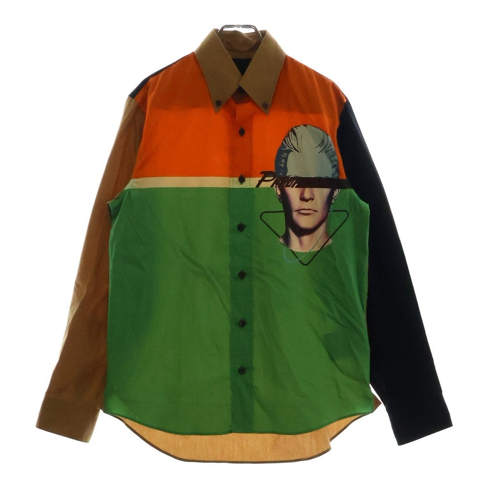 PRADA(プラダ) 19SS Print Design Cotton Shirt プリントデザインコットンシャツ UCN285 マルチカラー