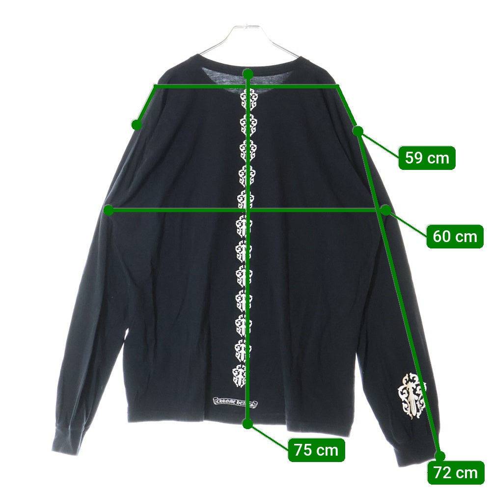 CHROME HEARTS(クロムハーツ) DAGGER TIRE TRACK L/S TEE ダガータイヤトラックロングスリーブ 長袖Tシャツ ブラック