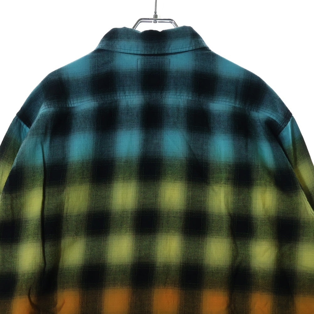 CELINE(セリーヌ) 23SS グラデーションレインボーチェック長袖シャツ マルチ 2C574952T