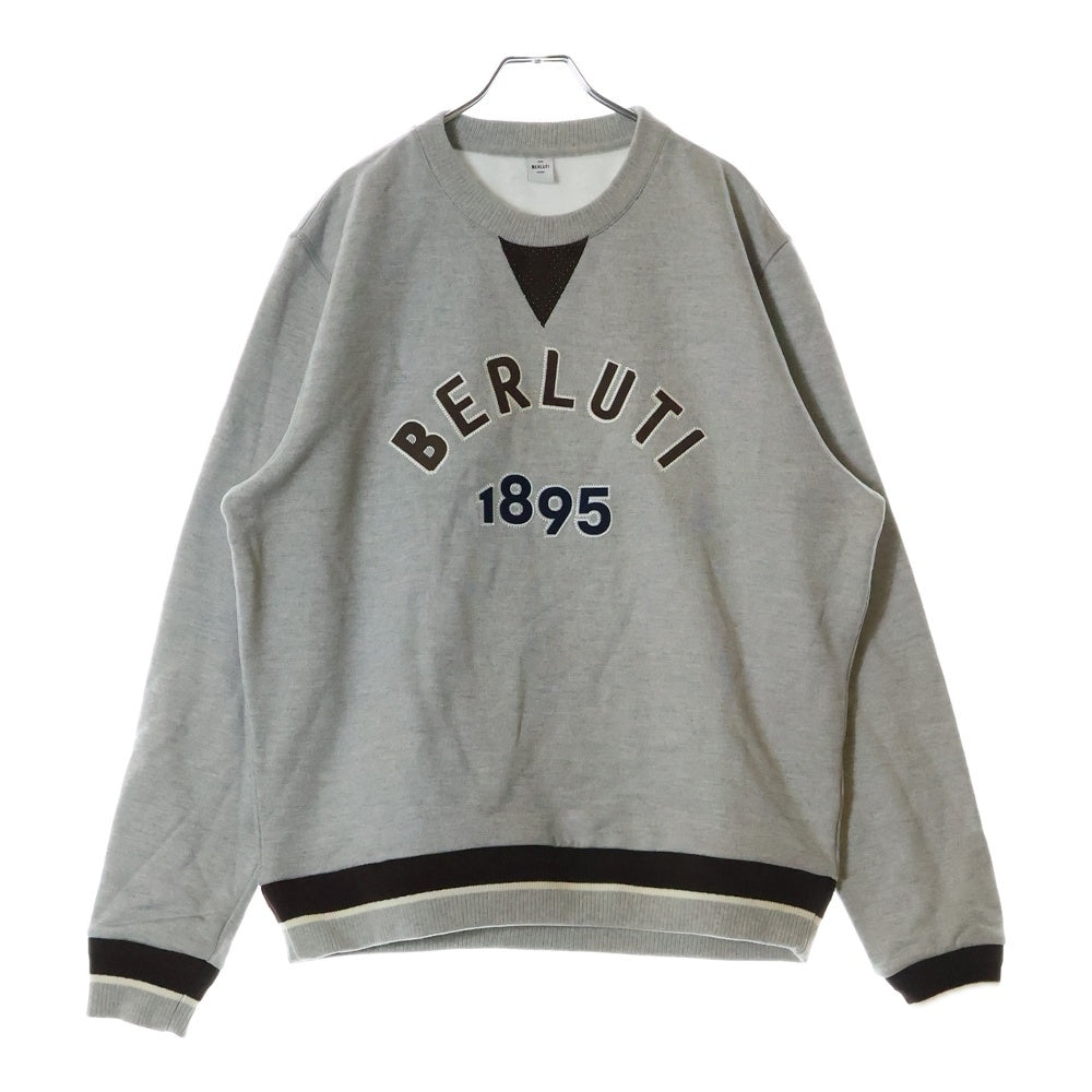 Berluti(ベルルッティ) カレッジロゴクルーネックスウェットトレーナー R25JRL82JBAW グレー