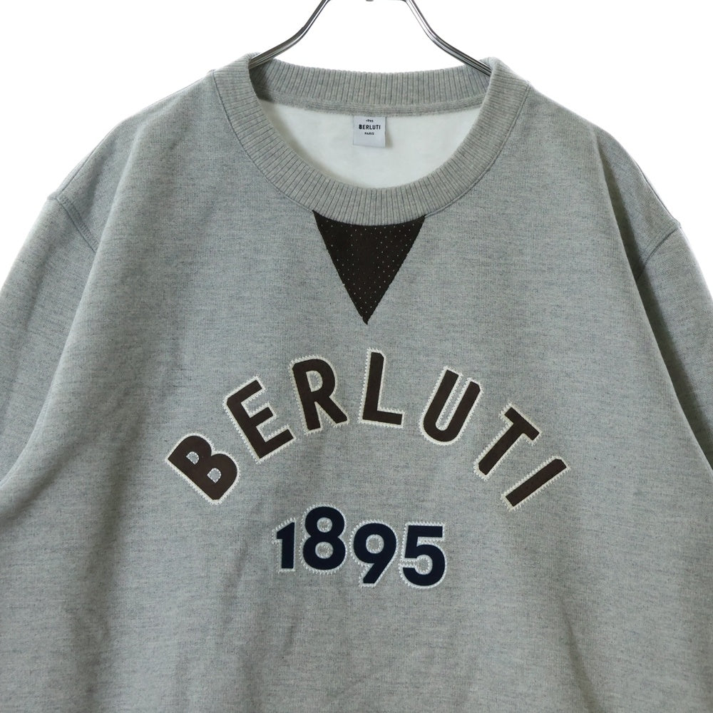 Berluti(ベルルッティ) カレッジロゴクルーネックスウェットトレーナー R25JRL82JBAW グレー