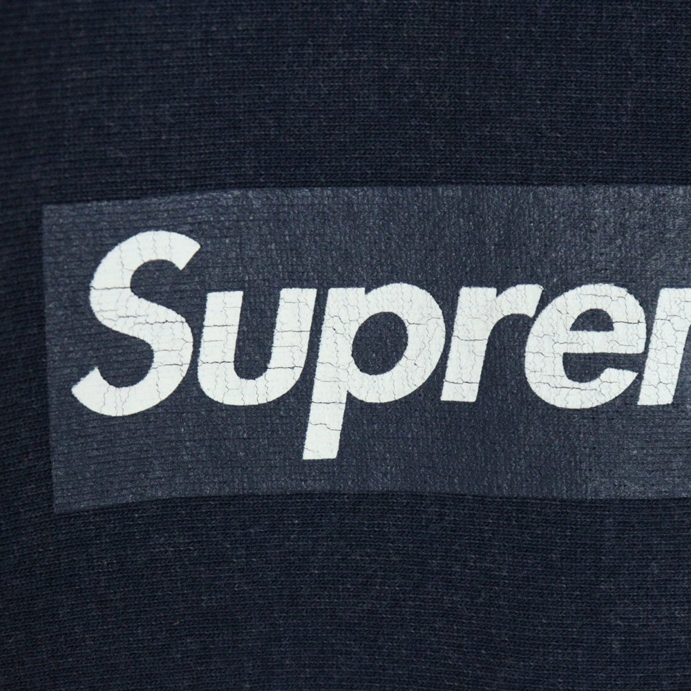 SUPREME(シュプリーム) 25SS Washed Box Logo Crewneck ウォッシュ加工 ボックスロゴ クルーネック トレーナー ネイビー