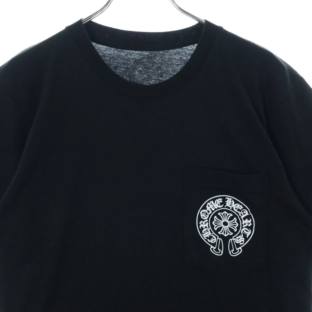 CHROME HEARTS(クロムハーツ) Horseshoe Tee ホースシューロゴ クルーネック半袖Tシャツカットソー ブラック