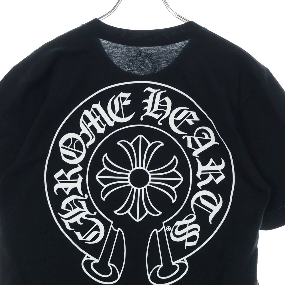 CHROME HEARTS(クロムハーツ) Horseshoe Tee ホースシューロゴ クルーネック半袖Tシャツカットソー ブラック