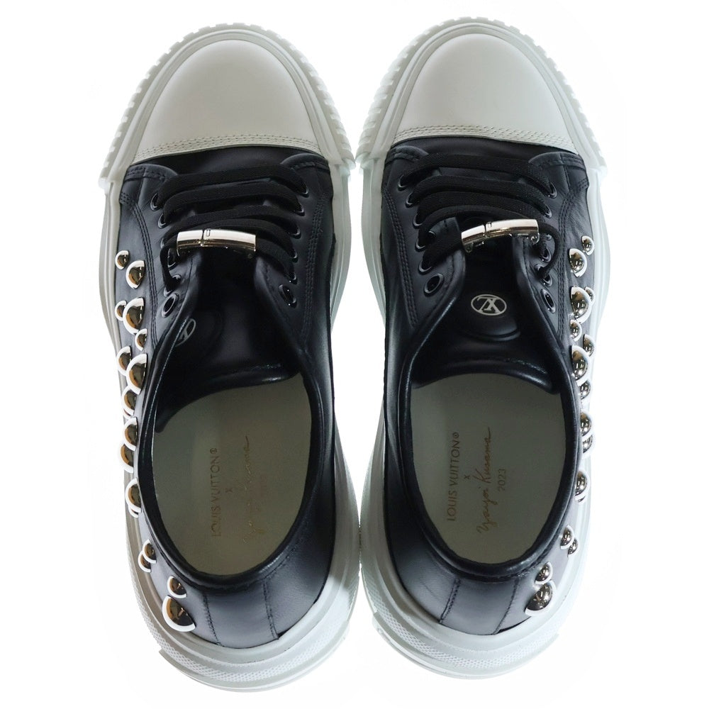 LOUIS VUITTON(ルイヴィトン) LV×YK LVスクァッドラインローカットスニーカーLD1202 ブラック/ホワイト レディース