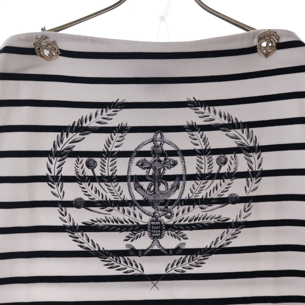 LOUIS VUITTON(ルイヴィトン) 24AW チェーン装飾マリンボーダーノースリーブ RW242WW MRQ レディース FRKP12 ホワイト/ネイビー