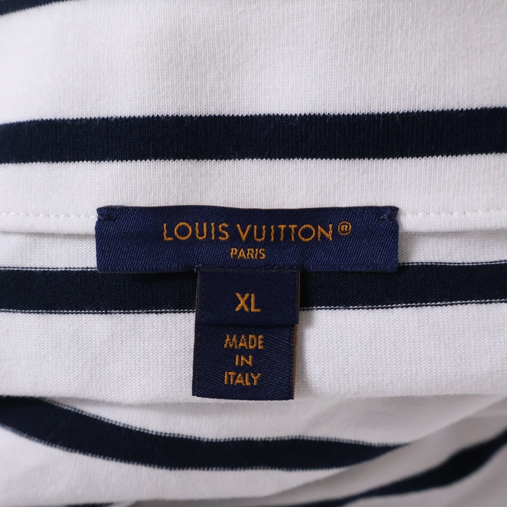 LOUIS VUITTON(ルイヴィトン) 24AW チェーン装飾マリンボーダーノースリーブ RW242WW MRQ レディース FRKP12 ホワイト/ネイビー
