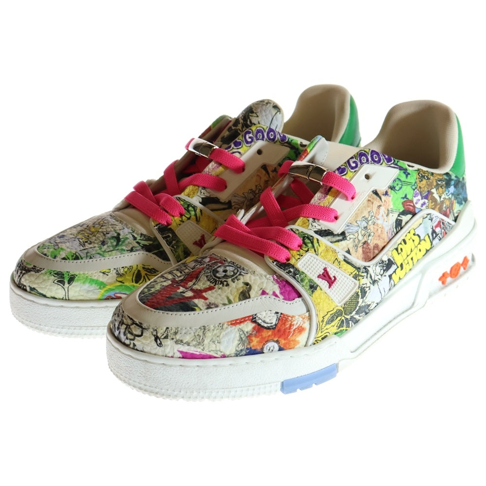 LOUIS VUITTON(ルイヴィトン) 23SS LVトレイナーライン コミックプリントローカットスニーカー マルチ レディース