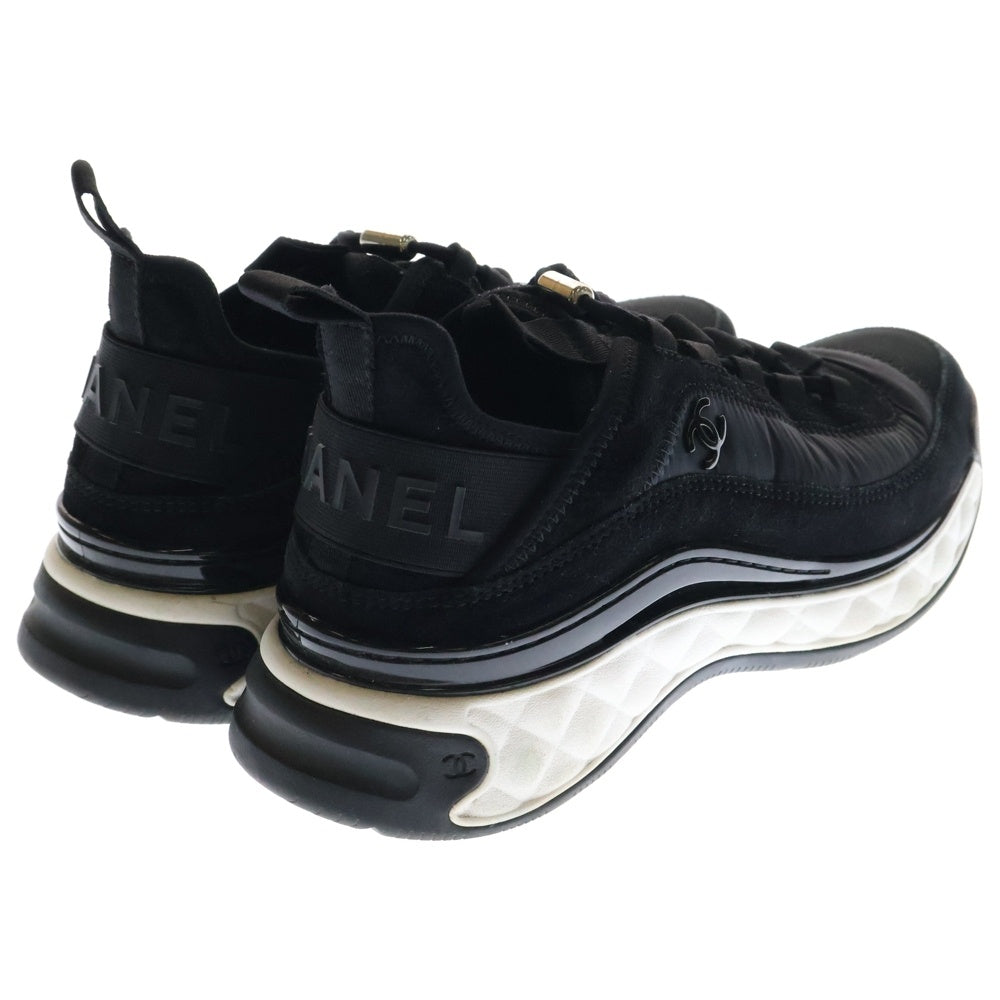CHANEL(シャネル) TOP TRAINER G35617 ココマークファブリックローカットスニーカー ブラック レディース
