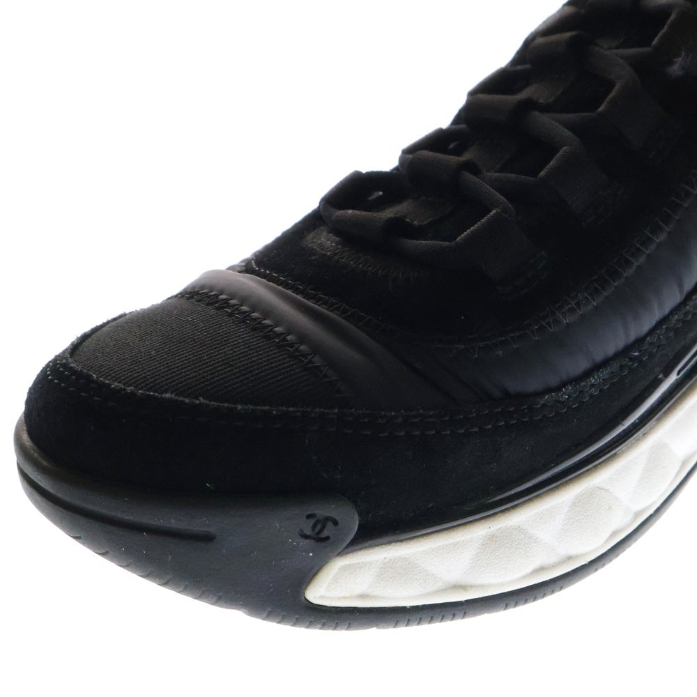 CHANEL(シャネル) TOP TRAINER G35617 ココマークファブリックローカットスニーカー ブラック レディース