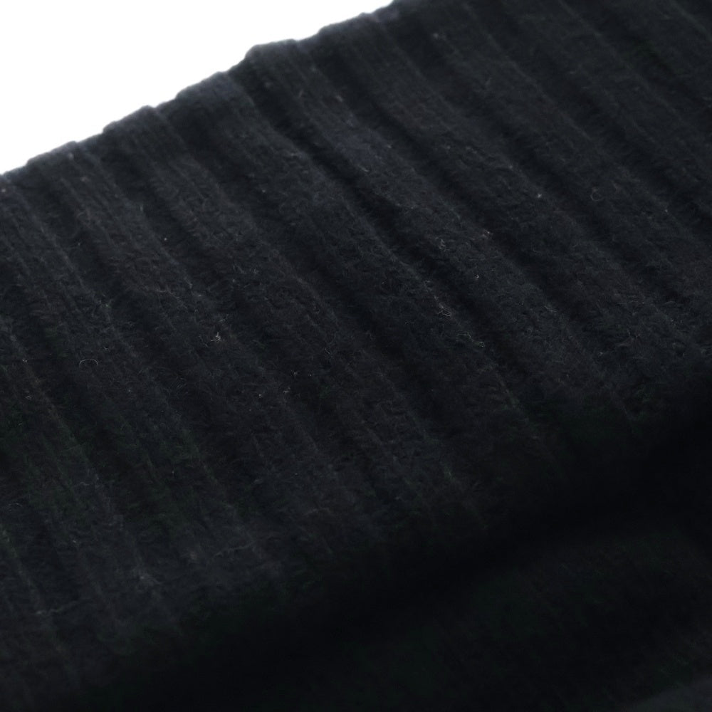 MONCLER(モンクレール) BERRETTO TRICOT E20919926200 A9186 ビッグロゴワッペンウールニット帽 ビーニー ブラック