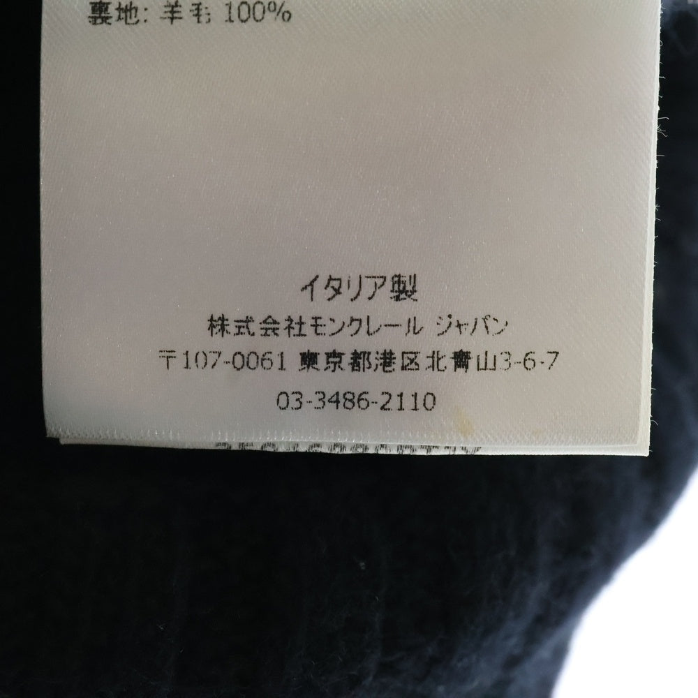 MONCLER(モンクレール) BERRETTO TRICOT E20919926200 A9186 ビッグロゴワッペンウールニット帽 ビーニー ブラック