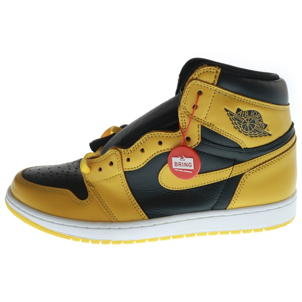 NIKE(ナイキ) AIR JORDAN1 RETRO HIGH OG POLLEN 555088-701 エアジョーダン 1 レトロ パラン ハイカットスニーカー ブラック/イエロー US11/29.0cm