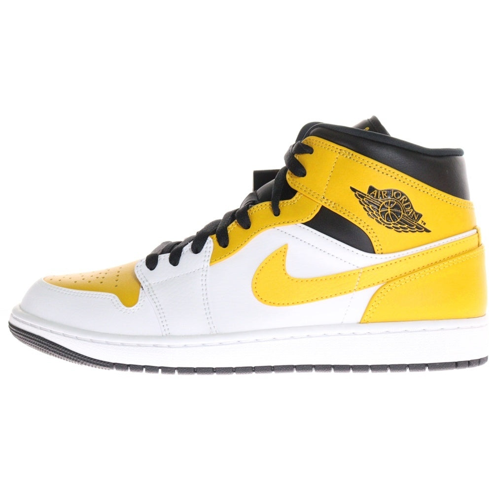 NIKE(ナイキ) AIR JORDAN 1 MID UNIVERSITY GOLD 554724-170 エアジョーダン1 ユニバーシティゴールド ミッドカットスニーカー ホワイト/イエロー US11/29.0cm