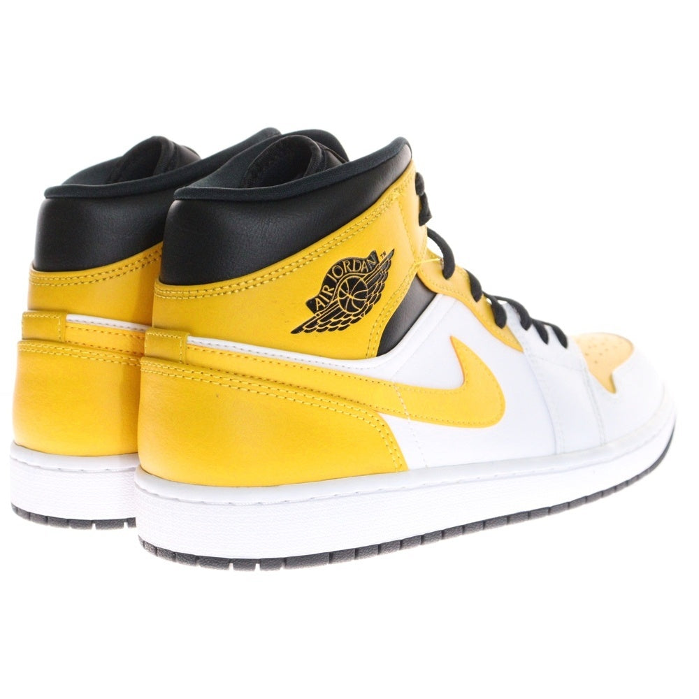 NIKE(ナイキ) AIR JORDAN 1 MID UNIVERSITY GOLD 554724-170 エアジョーダン1 ユニバーシティゴールド ミッドカットスニーカー ホワイト/イエロー US11/29.0cm