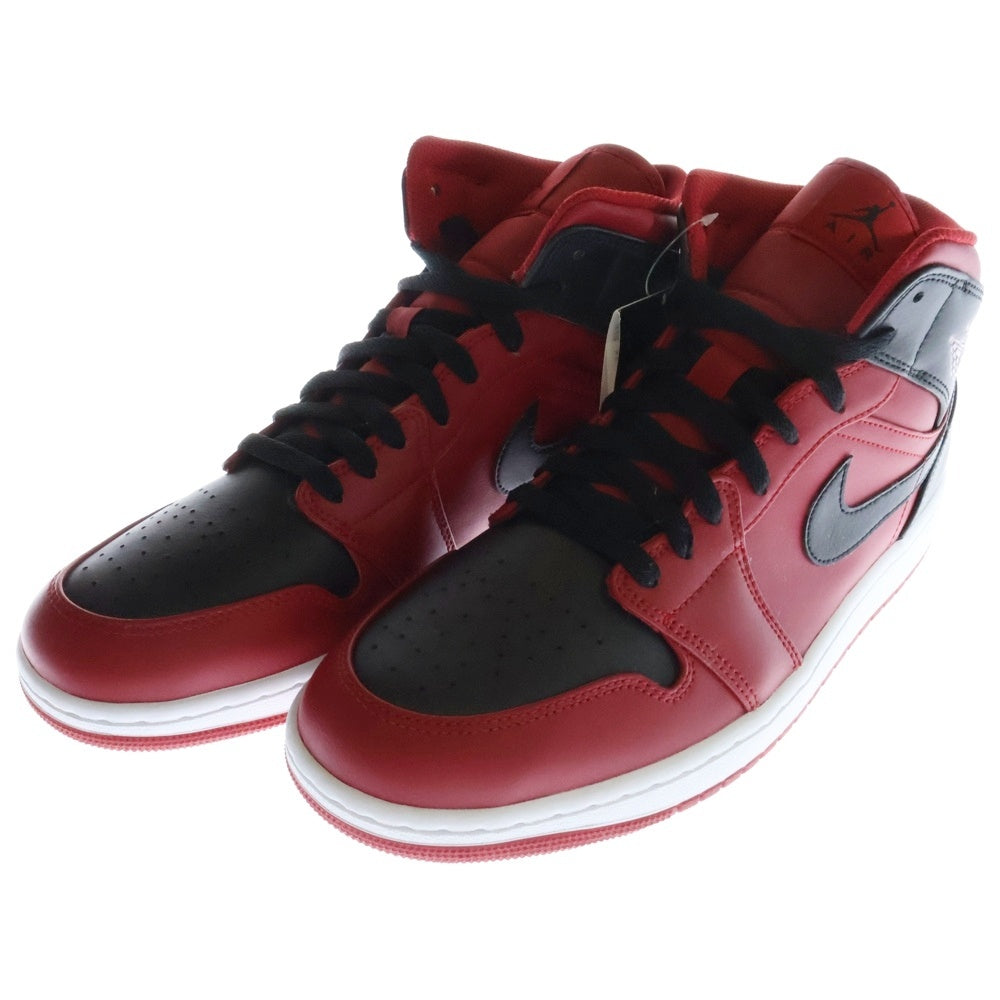 NIKE(ナイキ) AIR JORADAN 1 MID REVERSE BRED エアジョーダン1 リバースブレッド ミッドカットスニーカー 554724-660 レッド US11/29.0cm