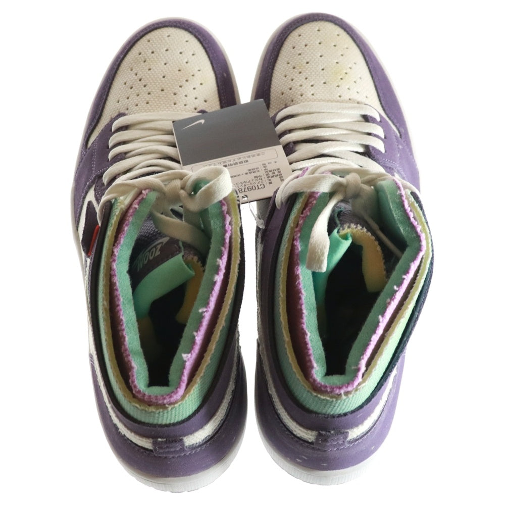 NIKE(ナイキ) AIR JORDAN 1 HIGH ZOOM AIR COMFORT エアジョーダン1 ハイ ズーム エア コンフォート ハイカットスニーカー ホワイト/パープル CT0978-150 US11/29.0cm
