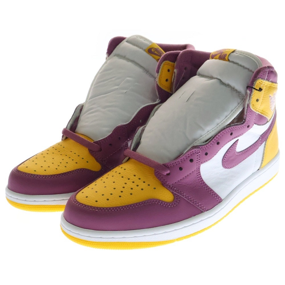 NIKE(ナイキ) AIR JORDAN 1 RETRO HIGH OG BROTHERHOOD エアジョーダン1 ブラザーフッド ハイカットスニーカー 555088-706 イエロー/パープル US11/29.0cm